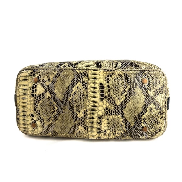 Vintage ‘Danier Leather’ Beige & Black Leather Snake Print Hobo Shoulder Handbag - Picture 10 of 10